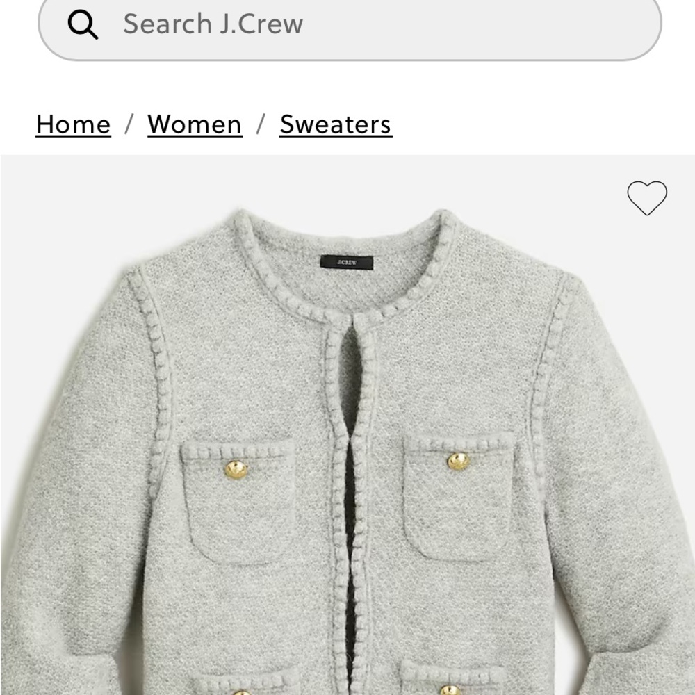 J.Crew Gray Sweater Jacket